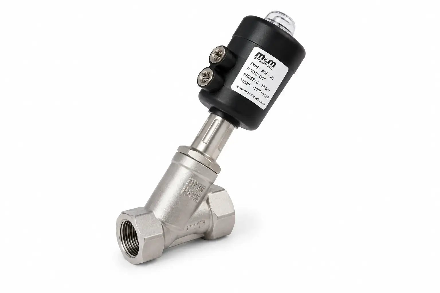 M&M Angle Seat Piston Valves