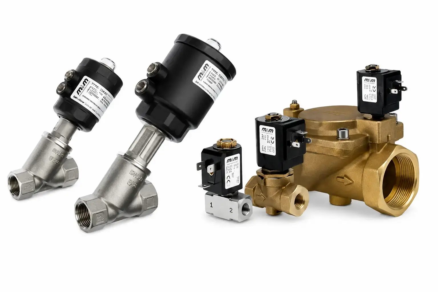  Solenoid Valves and Pneumatic Angle Seat Piston Valves.
